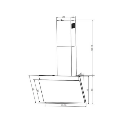Вытяжка наклонная FABER TOCCO BK 60 